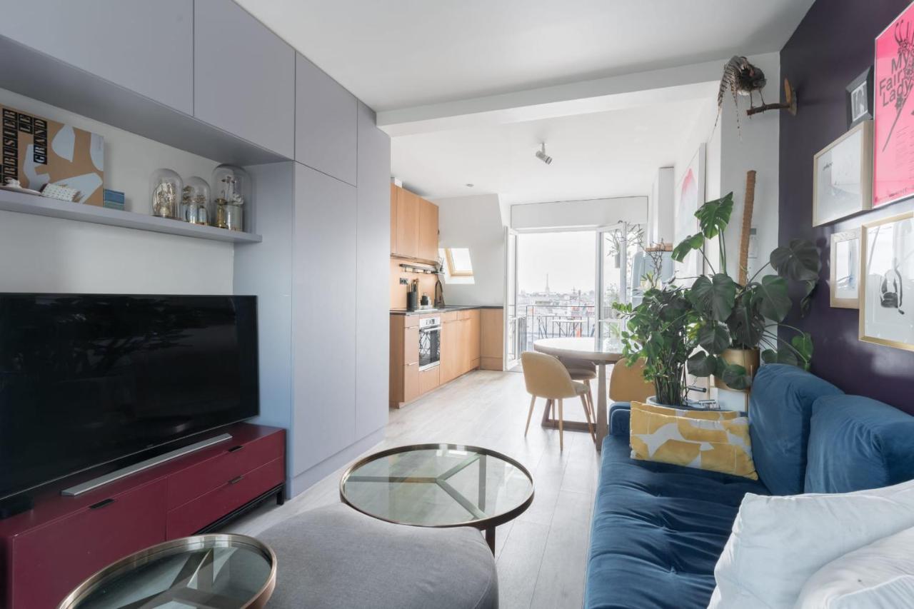 Bright And Homely 1 Bedroom Rooftop Apartment In The Marais In Paris Exterior photo